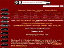 Tablet Screenshot of columbusdrivingacademy.com